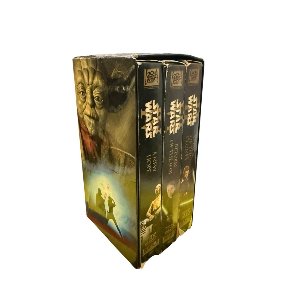 Star Wars Trilogy VHS 2000 3-Tape Box Set Return Jedi New Hope Empire Strikes